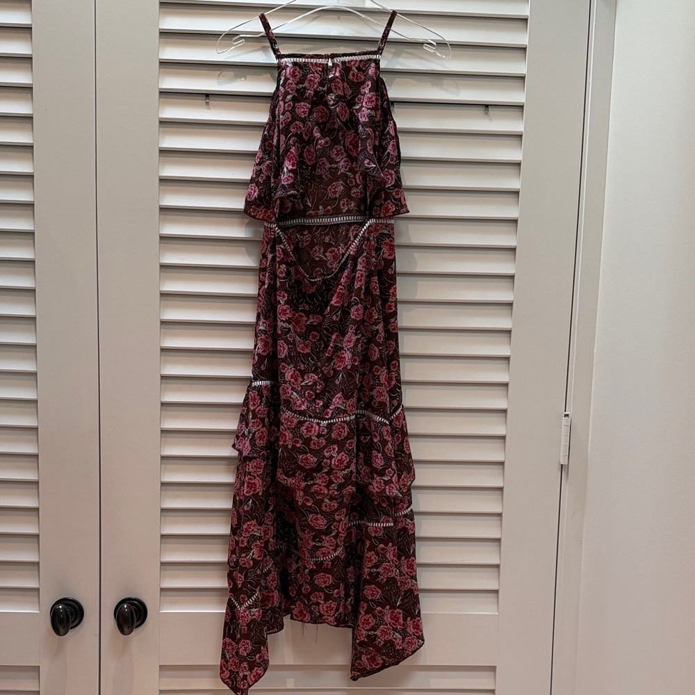 Nasty Gal Pink Floral High Low Dress size us4 - Picture 4 of 4